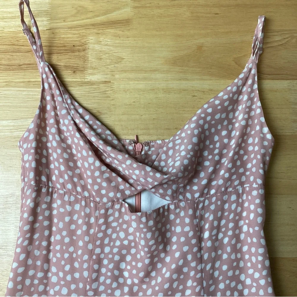 KOOKAI 'Karlie' Rosie Pink Print Twist Front Midi Dress Size 34 AU 6 RRP $220 - Picture 7 of 12